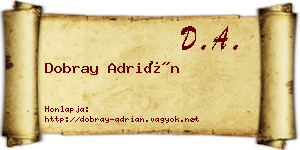 Dobray Adrián névjegykártya