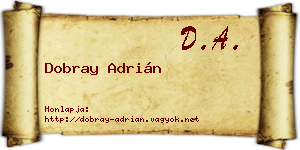 Dobray Adrián névjegykártya
